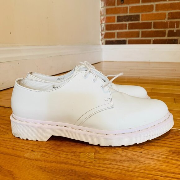 Dr. Martens Women's 1461 Mono 3-Eye White Smooth Leather - Picture 12 of 16